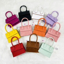 Fashion Candy Color Kids Purses 2021 Single Shoulder Lock Handbag PU Leather Crossbody Cute Mini Kid Purses and Handbags Girls